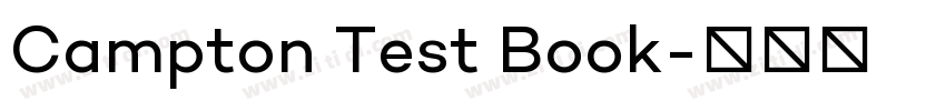 Campton Test Book字体转换